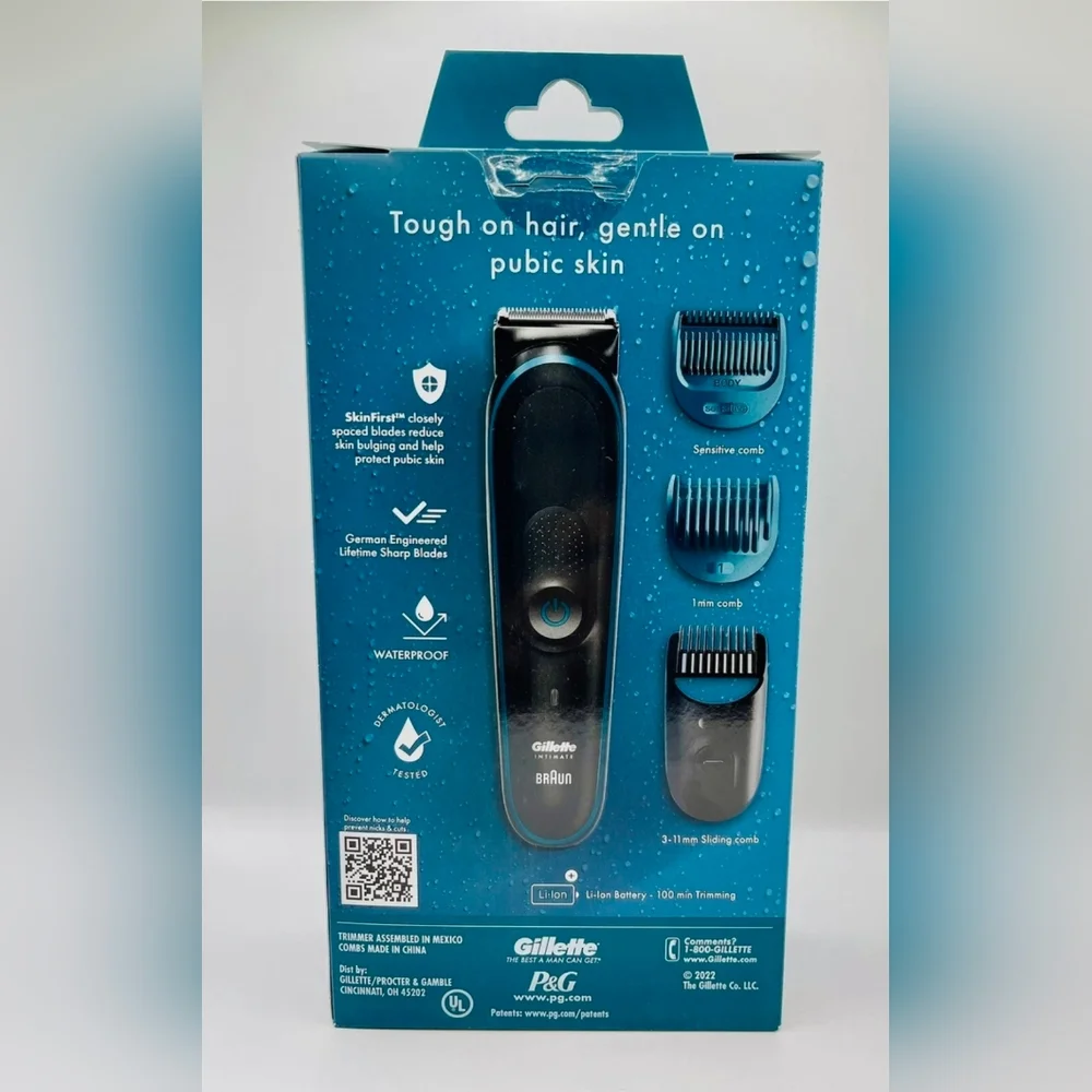 Gilette Intimate Pubic Hair Trimmer - Black and Blue - 65% Off Retail - Picture 2 of 2